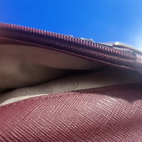 Michael Kors Burgundy Zip Wallet - Picture 5 of 6